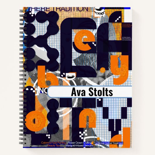 Individuelle Name Tradition trifft Radiance Notebo Notizblock (Vorderseite)