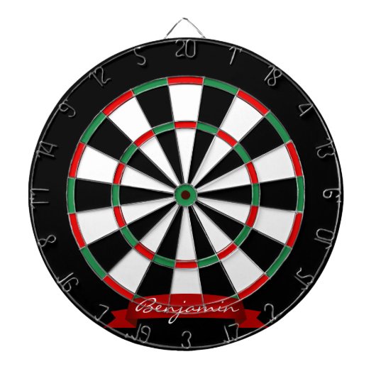 Individuelle Name Traditionelles Dartboard mit Dar Dartscheibe (vorne)