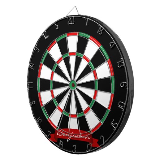 Individuelle Name Traditionelles Dartboard mit Dar Dartscheibe (Vorderseite rechts)