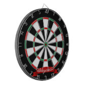 Individuelle Name Traditionelles Dartboard mit Dar Dartscheibe (Vorderseite Links)