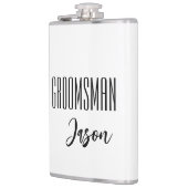 Individuelle Name Trauzeuge Flasche Flachmann (Links)