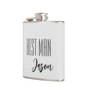 Individuelle Name Trauzeuge Flasche Flachmann (Links)
