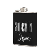 Individuelle Name Trauzeuge Flasche Flachmann (Links)