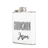 Individuelle Name Trauzeuge Flasche Flachmann (Links)