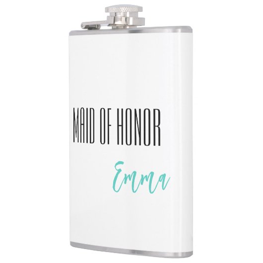 Individuelle Name-Trauzeugin Flachmann (Links)