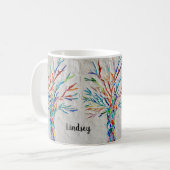 Individuelle Name Tree of Life Coffee Tasse (Vorderseite Links)