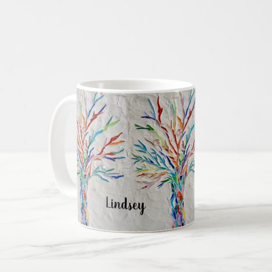 Individuelle Name Tree of Life Coffee Tasse (Vorderseite Links)