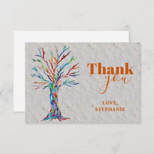 Individuelle Name Tree of Life Rust Danke (Vorne/Hinten)