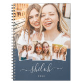 Individuelle Name Trendy Modernes Drehbuch 4 FotoC Notizblock (Vorderseite)