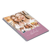 Individuelle Name Trendy Modernes Drehbuch 4 FotoC Notizblock (Rechte Seite)