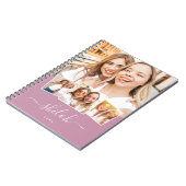 Individuelle Name Trendy Modernes Drehbuch 4 FotoC Notizblock (Linke Seite)