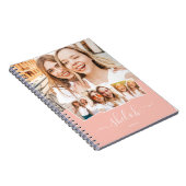 Individuelle Name Trendy Modernes Drehbuch 4 FotoC Notizblock (Rechte Seite)