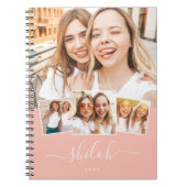 Individuelle Name Trendy Modernes Drehbuch 4 FotoC Notizblock (Vorderseite)