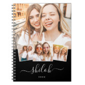 Individuelle Name Trendy Modernes Drehbuch 4 FotoC Notizblock (Vorderseite)