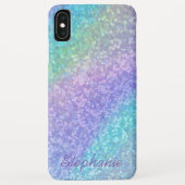 Individuelle Name Trendy Rainbow Glitzer Apple Case-Mate iPhone Hülle (Rückseite)