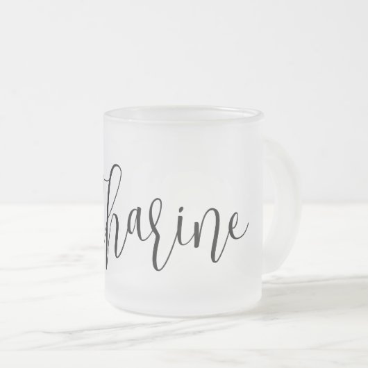 INDIVIDUELLE NAME - Trendy Script Personalisiert Mattglastasse (VorderseiteRechts)
