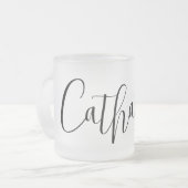 INDIVIDUELLE NAME - Trendy Script Personalisiert Mattglastasse (Vorderseite Links)