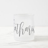 INDIVIDUELLE NAME - Trendy Script Personalisiert Mattglastasse (Mittel)