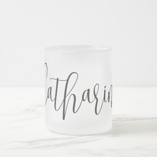 INDIVIDUELLE NAME - Trendy Script Personalisiert Mattglastasse (Mittel)
