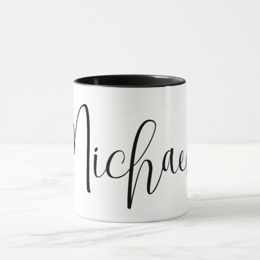INDIVIDUELLE NAME - Trendy Script Personalisiert Tasse (Zentrum)