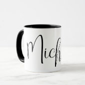 INDIVIDUELLE NAME - Trendy Script Personalisiert Tasse (Vorderseite Links)
