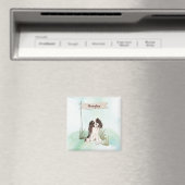 Individuelle Name Tri Color King Charles Spaniel Magnet (In Situ (Geschirrspüler))