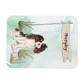 Individuelle Name Tri Color King Charles Spaniel Magnet (Horizontal)