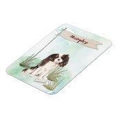 Individuelle Name Tri Color King Charles Spaniel Magnet (Linke Seite)