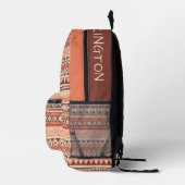 Individuelle Name Tribal Aztec Muster Bedruckter Rucksack (Rechts)