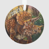 Individuelle Name Triceratops Forest Ornament (Rückseite)