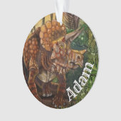 Individuelle Name Triceratops Forest Ornament (Vorderseite)