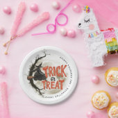 Individuelle Name Trick oder Treat Vintagen HexenH Pappteller (Party)