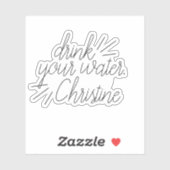 Individuelle Name trinken Sie Ihre Wasser Flasche Aufkleber (Blatt)