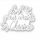 Individuelle Name trinken Sie Ihre Wasser Flasche Aufkleber (Vorderseite)