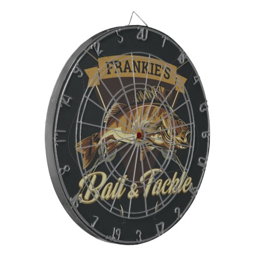 Individuelle Name Trophy Fishing Angler Bait Tackl Dartscheibe (Vorderseite Links)