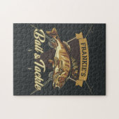 Individuelle Name Trophy Fishing Angler Bait Tackl Puzzle (Horizontal)