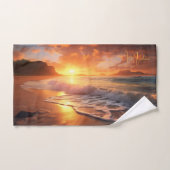 Individuelle Name Tropical Beach Sunset Badhandtuch Set (Handtuch)