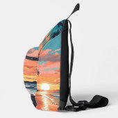 Individuelle Name Tropical Beach Sunset Crossbody Bag (Rechts)