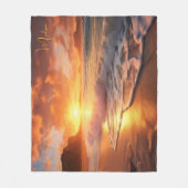 Individuelle Name Tropical Beach Sunset Fleecedecke (Vorderseite)