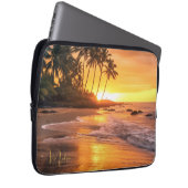 Individuelle Name Tropical Beach Sunset Laptopschutzhülle (Vorne Rechts)