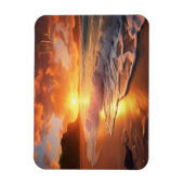 Individuelle Name Tropical Beach Sunset Magnet (Vertikal)