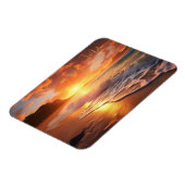 Individuelle Name Tropical Beach Sunset Magnet (Linke Seite)
