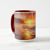 Individuelle Name Tropical Beach Sunset Tasse (Vorderseite Links)