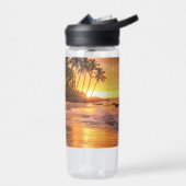 Individuelle Name Tropical Beach Sunset Trinkflasche (Links)