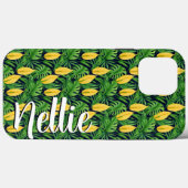 Individuelle Name Tropical Bold Blume - Handy Case (Rückseite (Horizontal))