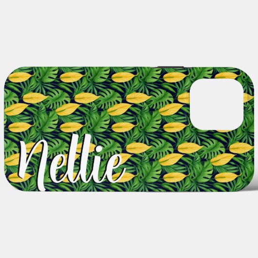 Individuelle Name Tropical Bold Blume - Handy Case (Rückseite (Horizontal))