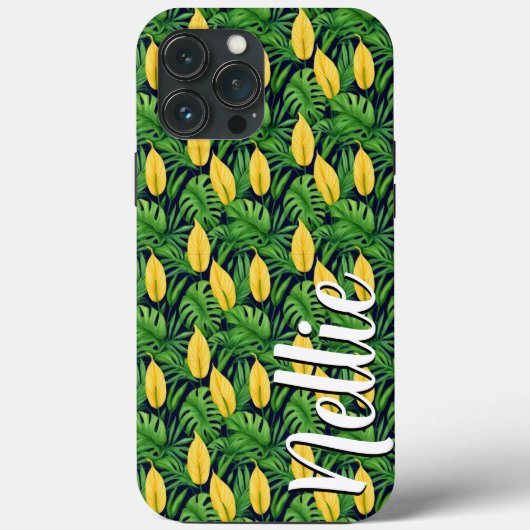 Individuelle Name Tropical Bold Blume - Handy Case (Rückseite)