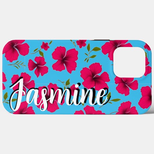 Individuelle Name Tropical Bold Blume - Handy Case (Rückseite (Horizontal))