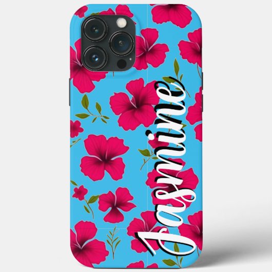 Individuelle Name Tropical Bold Blume - Handy Case (Rückseite)