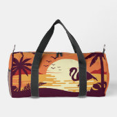 Individuelle Name Tropical Flamingo Duffle Bag (Rückseite)